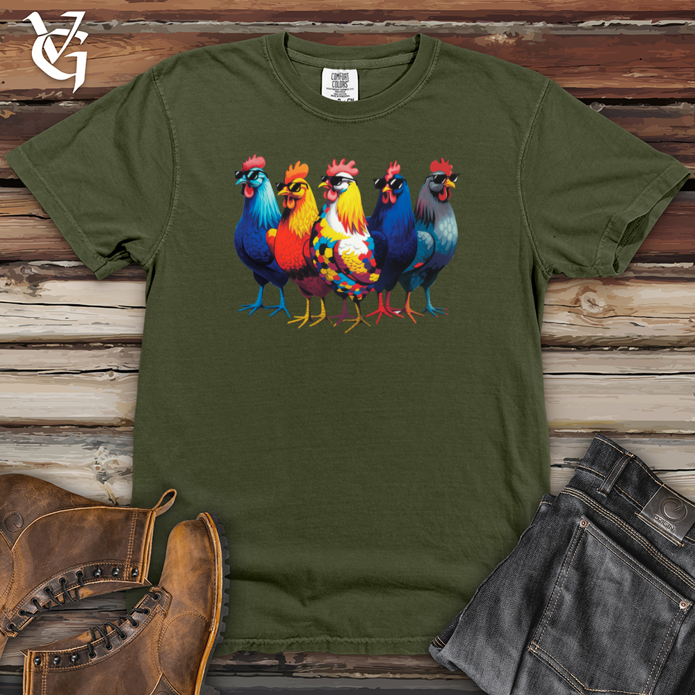 Group of Cool Chickens Heavy Cotton Comfort Colors Tee