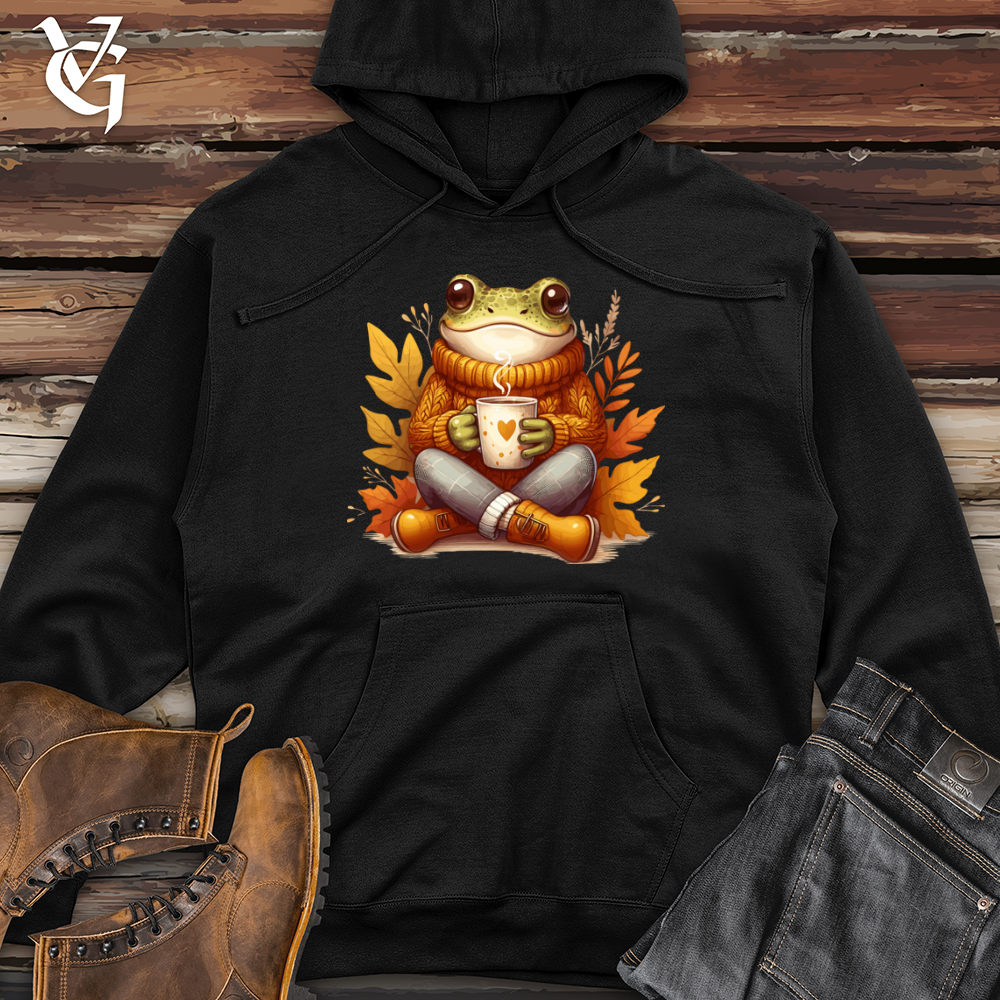 Frog Drinking Midweight Hooded Sweatshirt