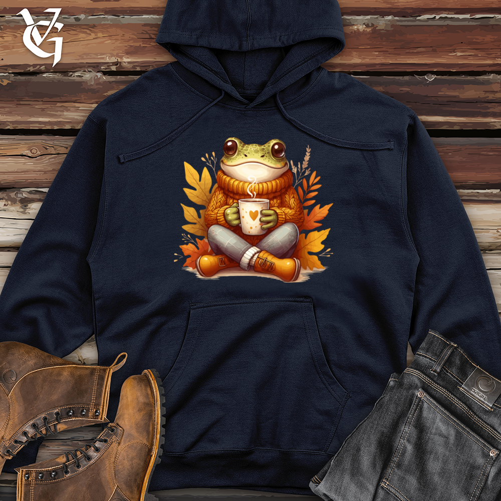 Frog Drinking Midweight Hooded Sweatshirt