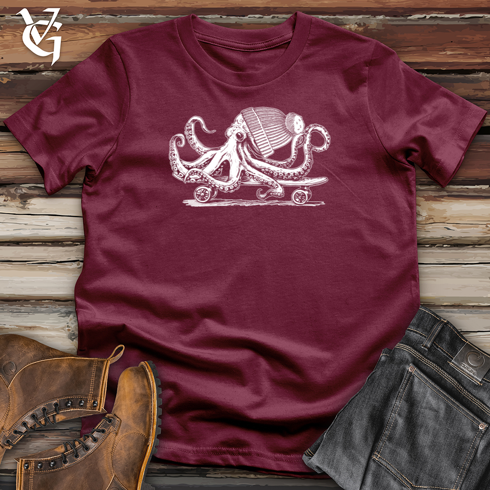 Octopus Chillin Skateboard Softstyle Tee