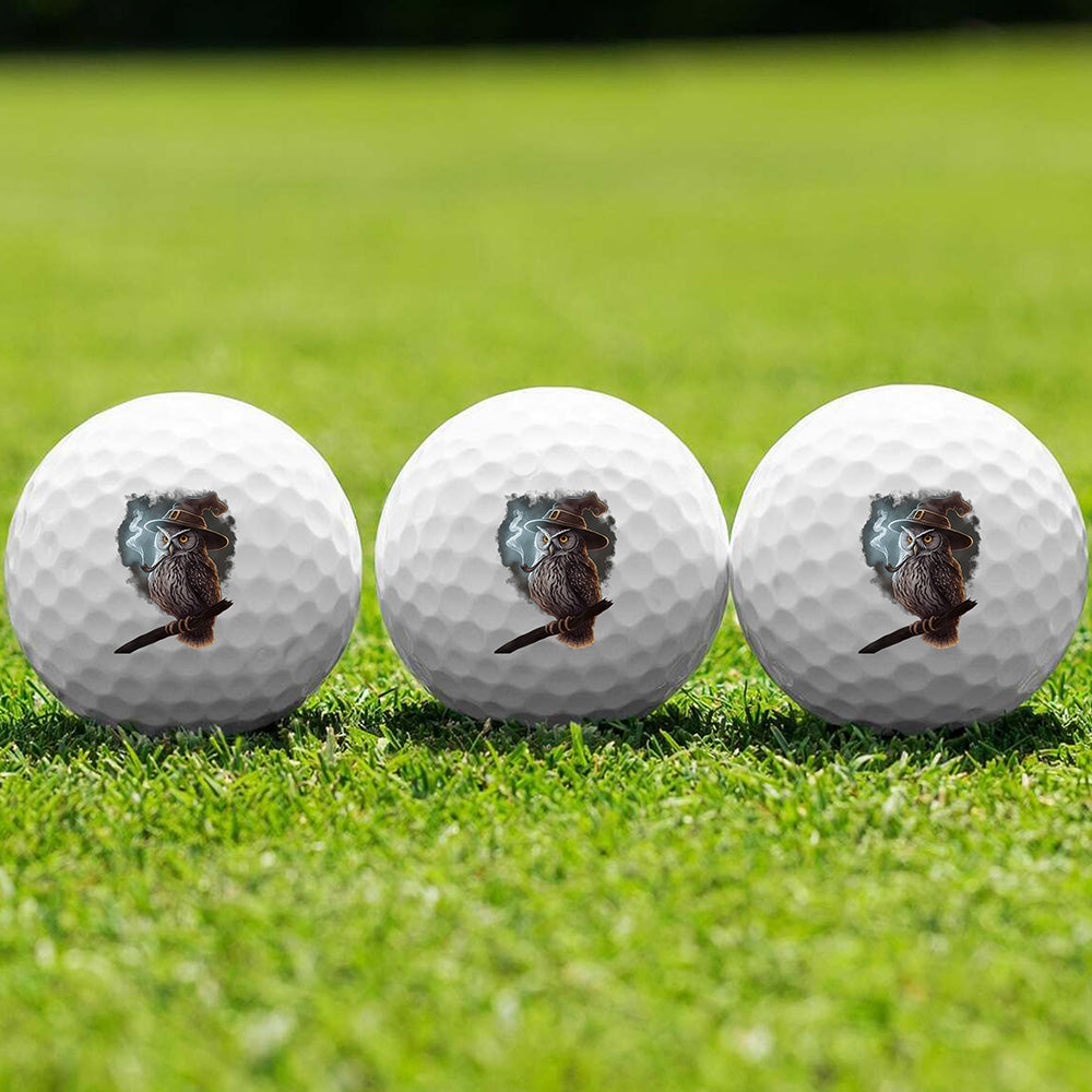 Owl Wizard Golf Ball 3 Pack