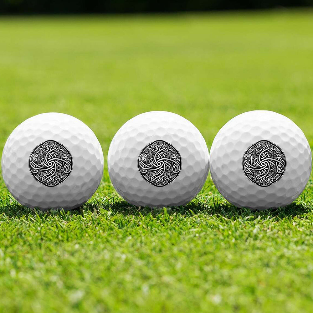 Silver Celtic Knot Golf Ball 3 Pack