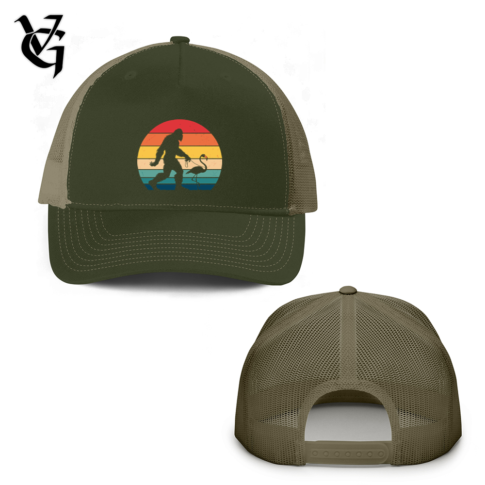 Sasquatch Flamingo Walk Trucker Hat