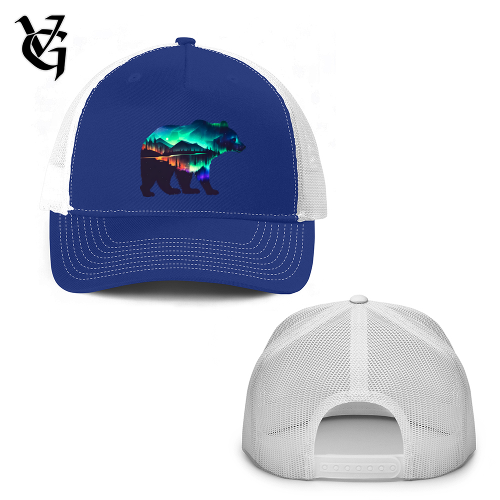 Northern Lights Bear Trucker Hat