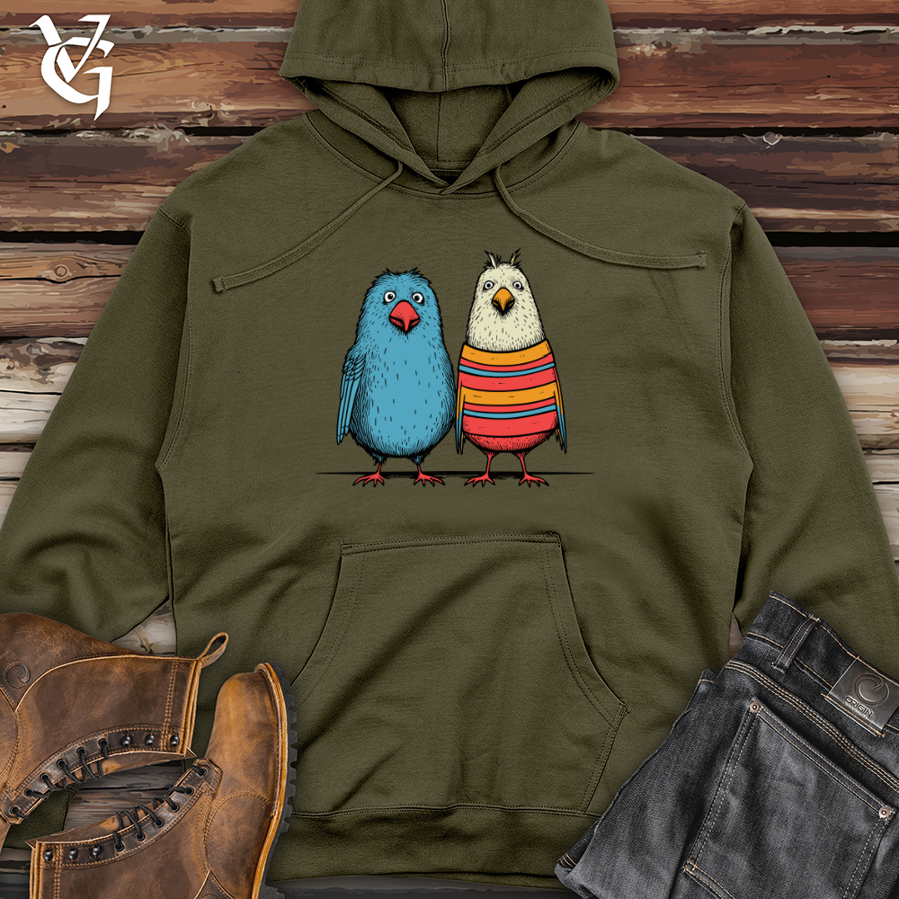 Viking Goods Bird Buddies Casual Midweight Hooded Sweatshirt Army / L