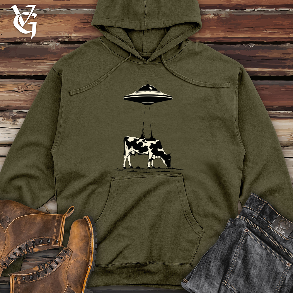 Viking Goods Cow Suck Midweight Hooded Sweatshirt Army / L