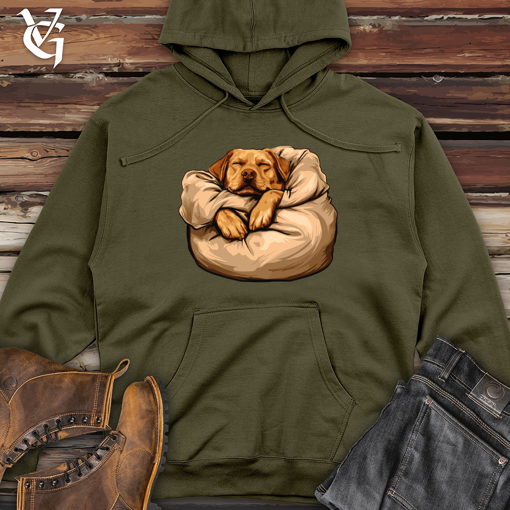 Viking Goods Dog Beanbag Snooze Midweight Hooded Sweatshirt Army / L