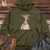 Viking Goods Giraffe Cozy Sweater Midweight Hooded Sweatshirt Army / L