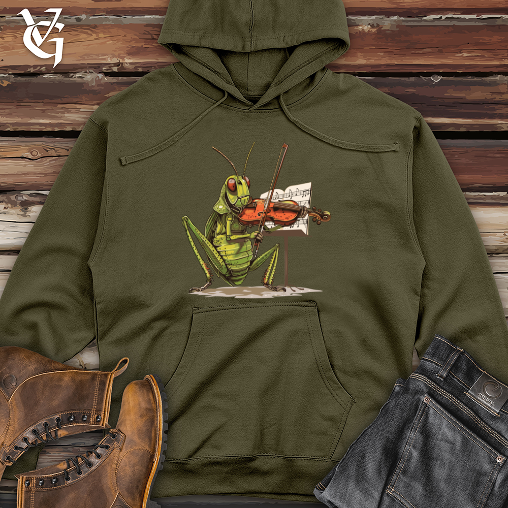 Viking Goods Grasshopper Violin Virtuoso Midweight Hooded Sweatshirt Army / L