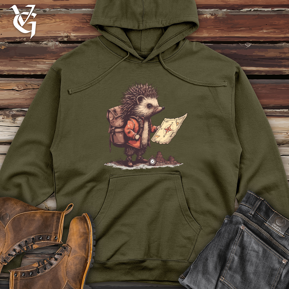 Viking Goods Hedgehog Explorer Quest Midweight Hooded Sweatshirt Army / L
