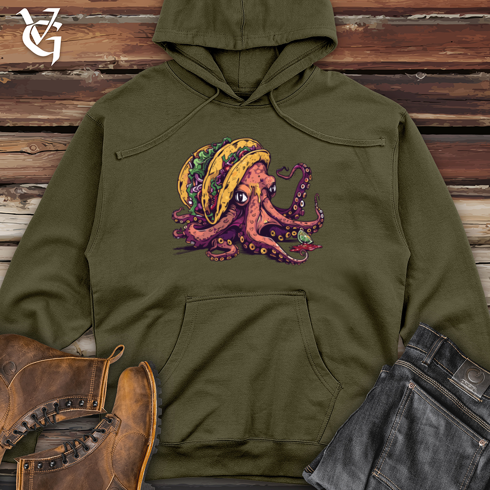 Viking Goods Octo-Taco Delight Midweight Hooded Sweatshirt Army / L