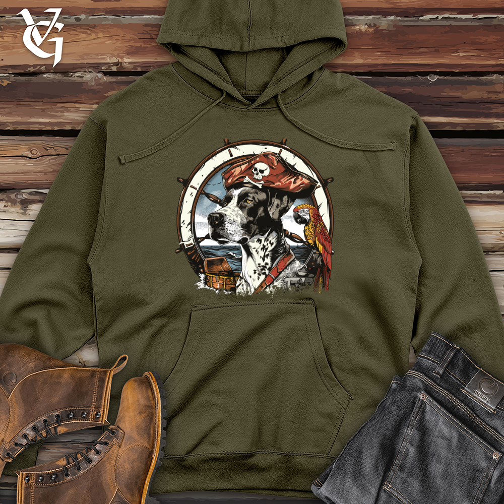 Viking Goods Pirate Pointer Captain Midweight Hooded Sweatshirt Maroon / L