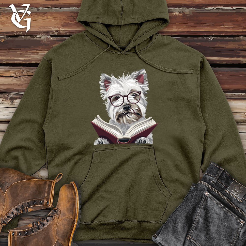 Viking Goods Scholarly Terrier Tales Midweight Hooded Sweatshirt Army / L