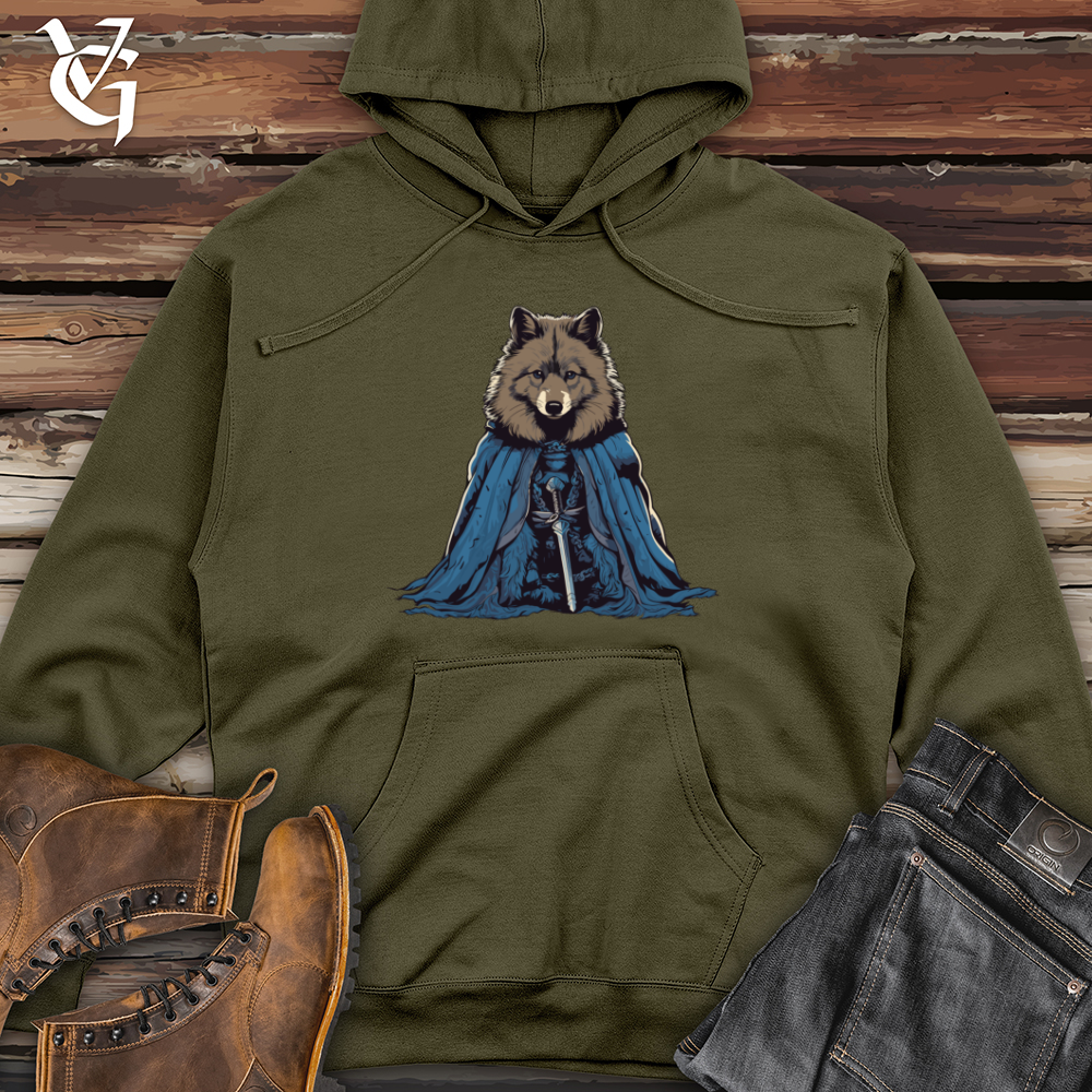 Viking Goods Wolf Knight Majesty Midweight Hooded Sweatshirt Army / L