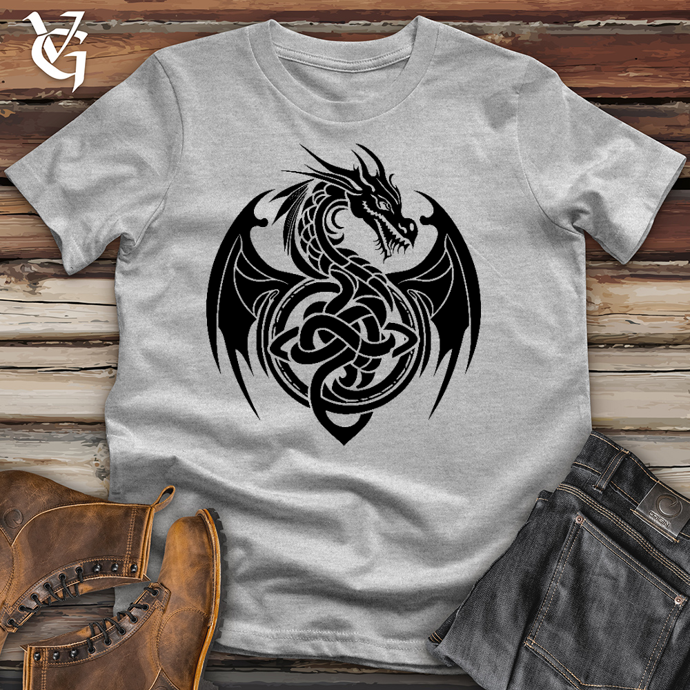 Viking Goods Celtic Rust Dragon Cotton Tee Ash / L