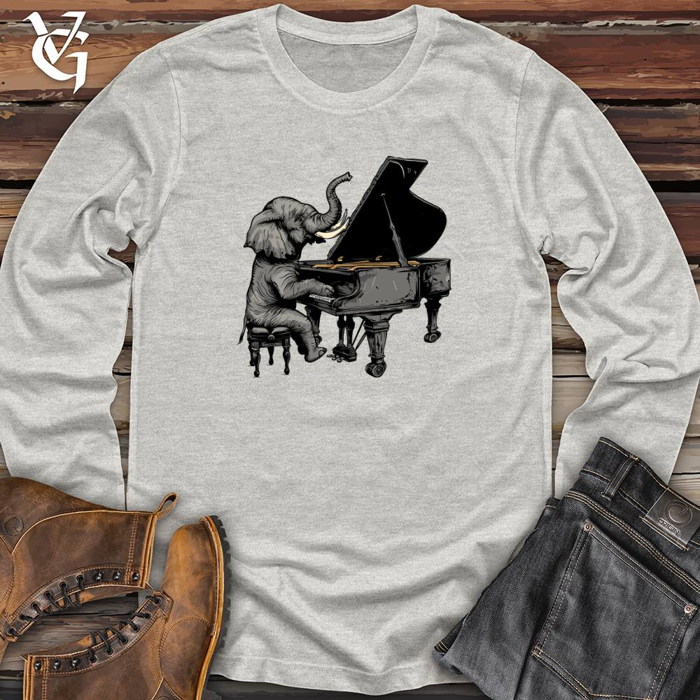 Viking Goods Elephant Pianist Melody Long Sleeve Ash / L