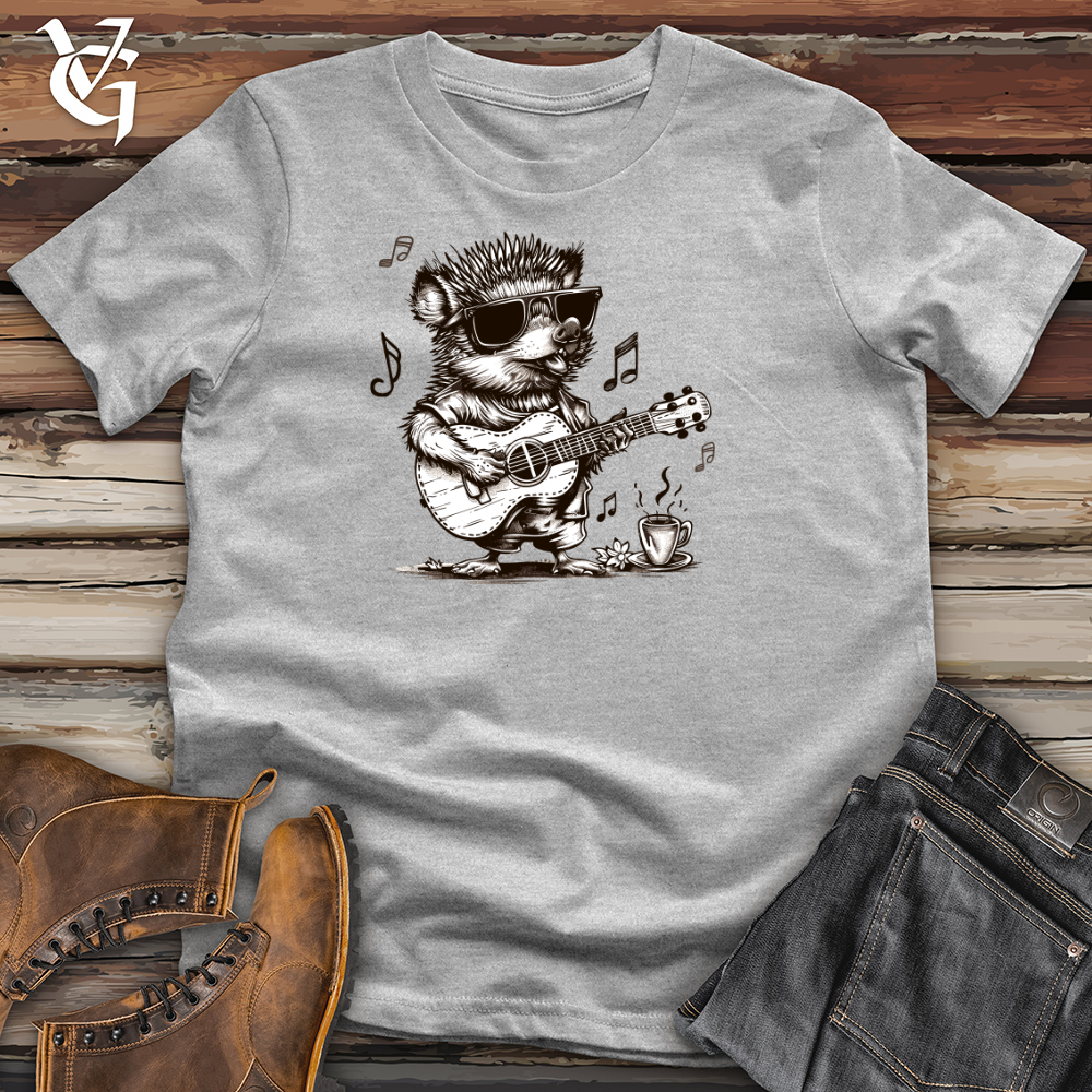 Viking Goods Hedgehog Ukulele Serenade Cotton Tee Ash / L