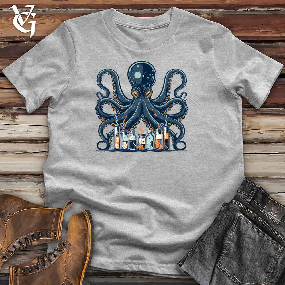 Viking Goods Octopus Scientist Experiment Cotton Tee Ash / L