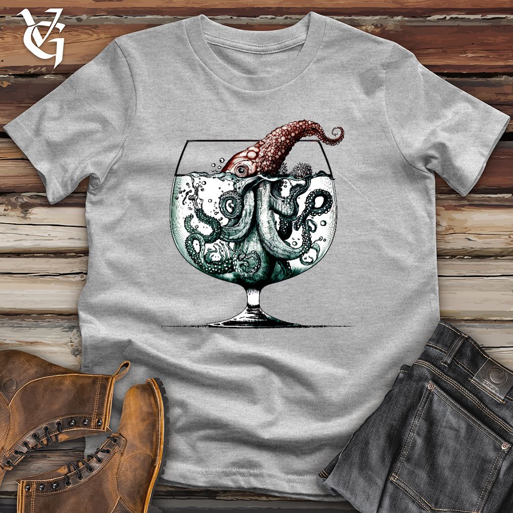 Viking Goods Over Indulging Octopus Cotton Tee Ash / L