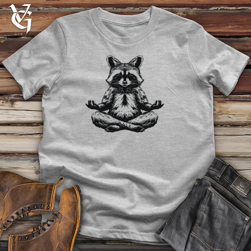 Viking Goods Zen Raccoon Harmony  Cotton Tee Rust / L