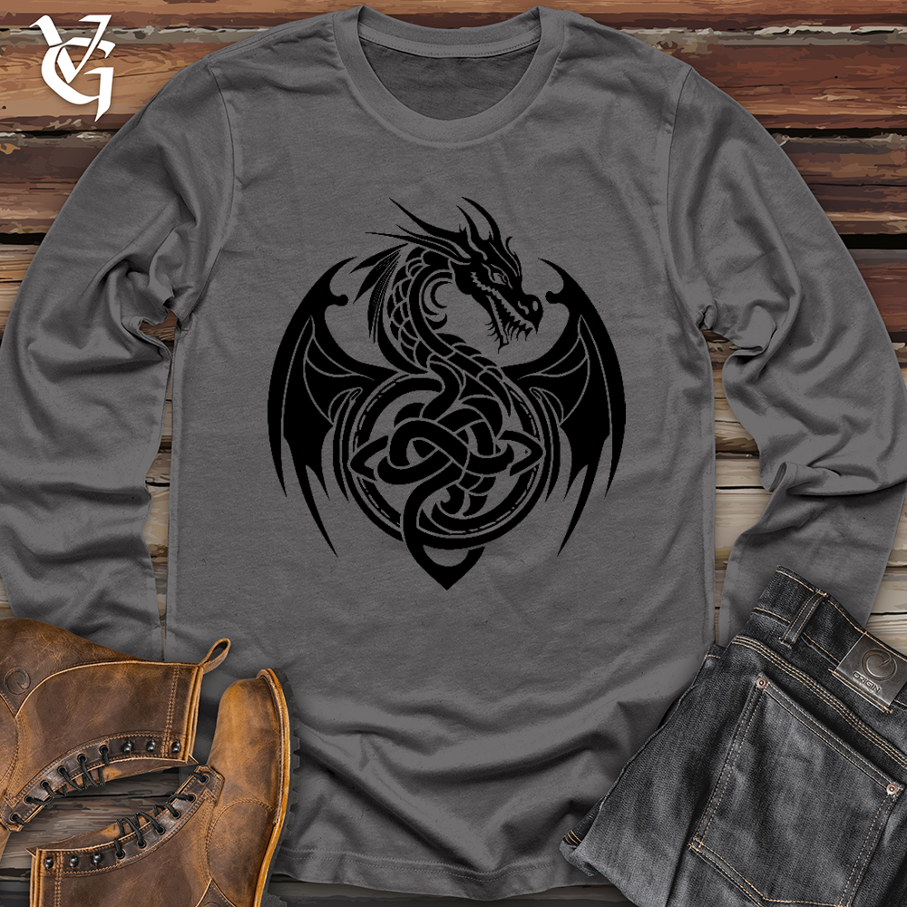 Viking Goods Celtic Rust Dragon Long Sleeve Asphalt / L