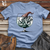 Viking Goods Over Indulging Octopus Cotton Tee Steel Blue / L