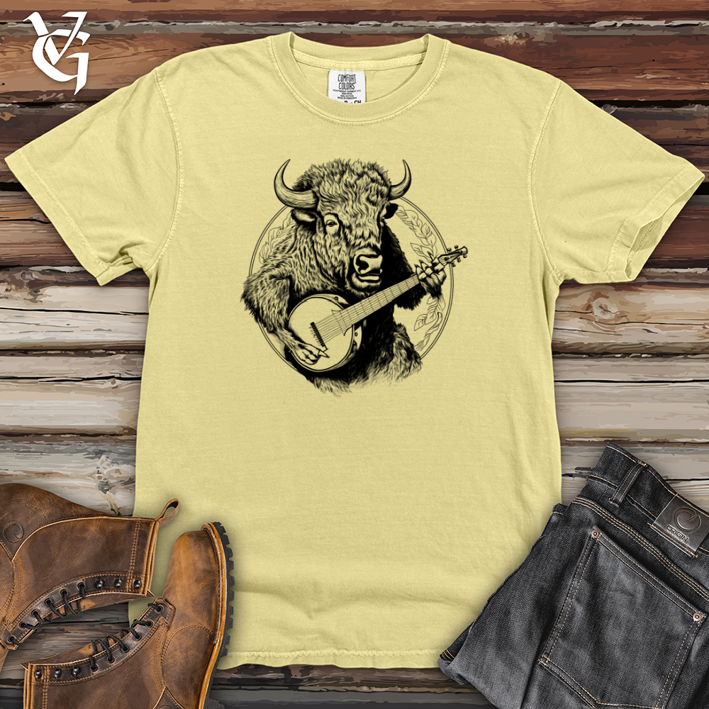 Viking Goods Banjo Bison Heavy Cotton Comfort Colors Tee Banana / L