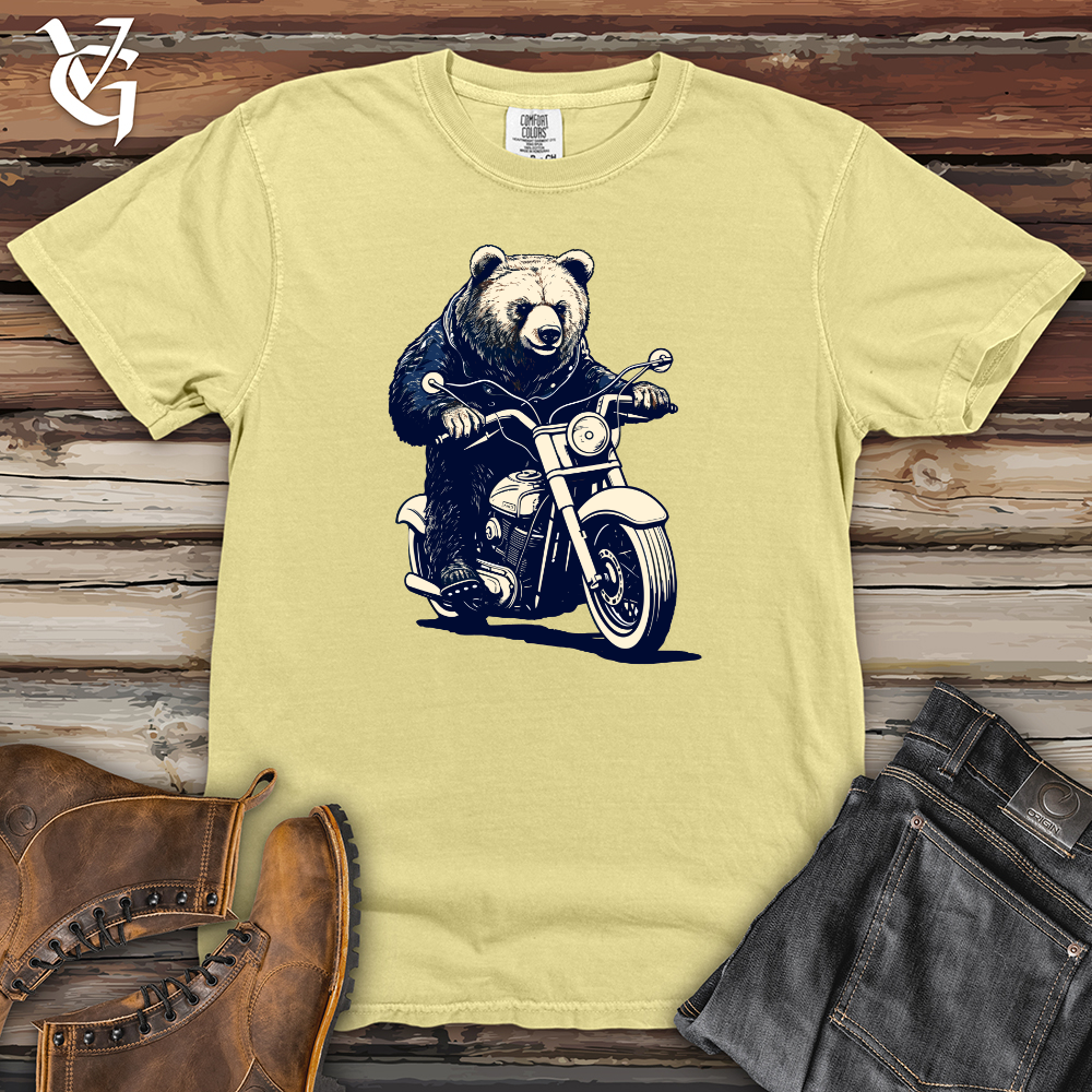 Viking Goods Bear Officer Roadside Patrol Heavy Cotton Comfort Colors Tee Banana / L
