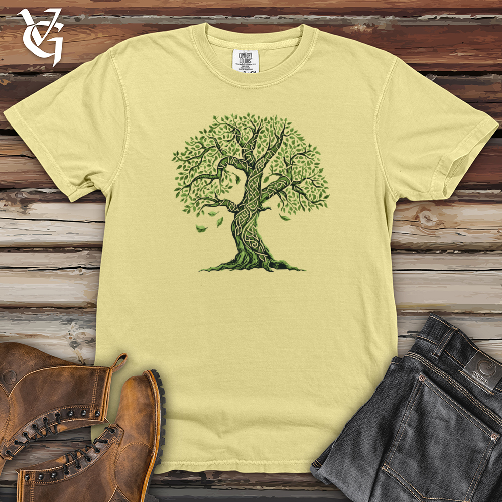Viking Goods Celtic Tree Essence Heavy Cotton Comfort Colors Tee Banana / L