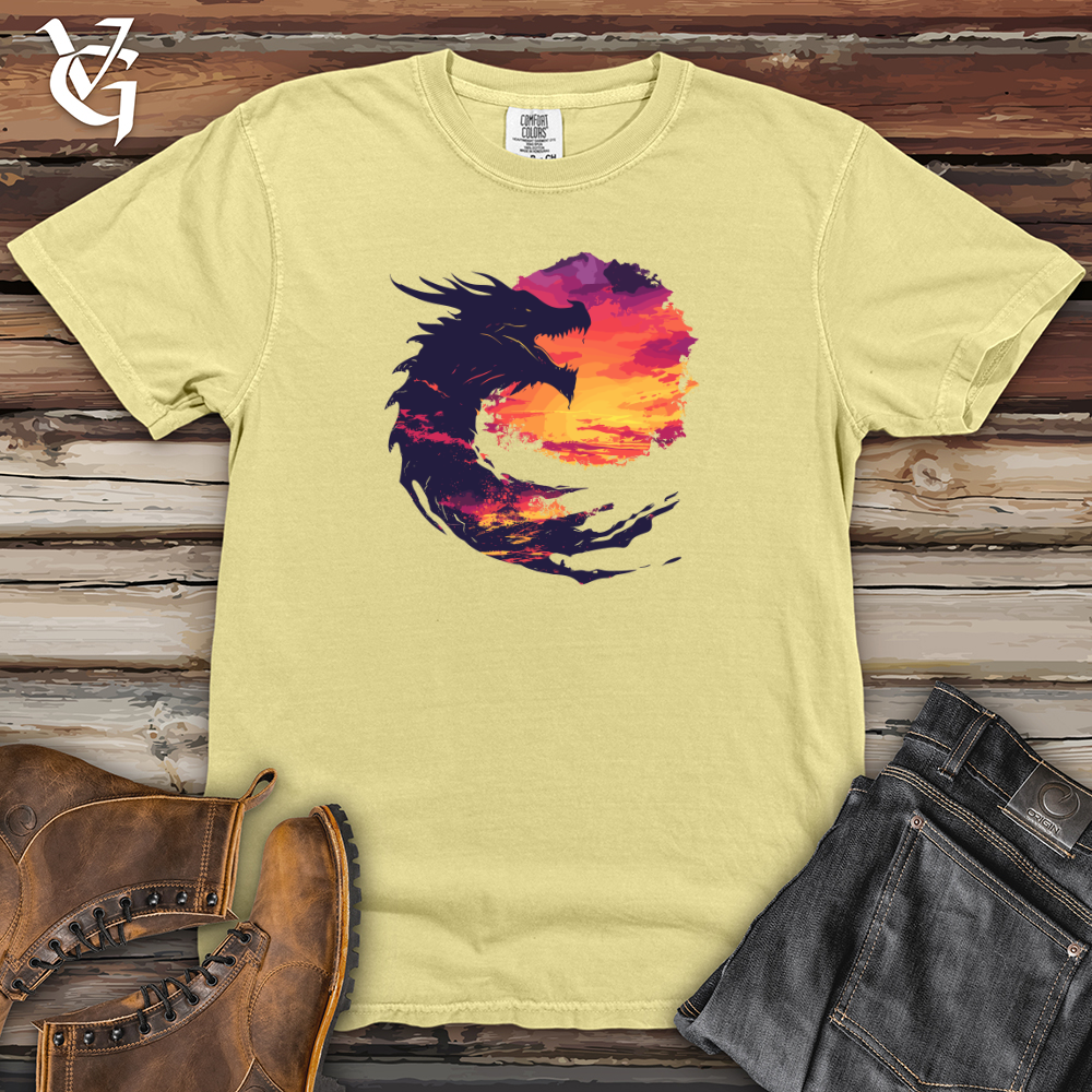 Viking Goods Dragon Sunset Roar Heavy Cotton Comfort Colors Tee Banana / L