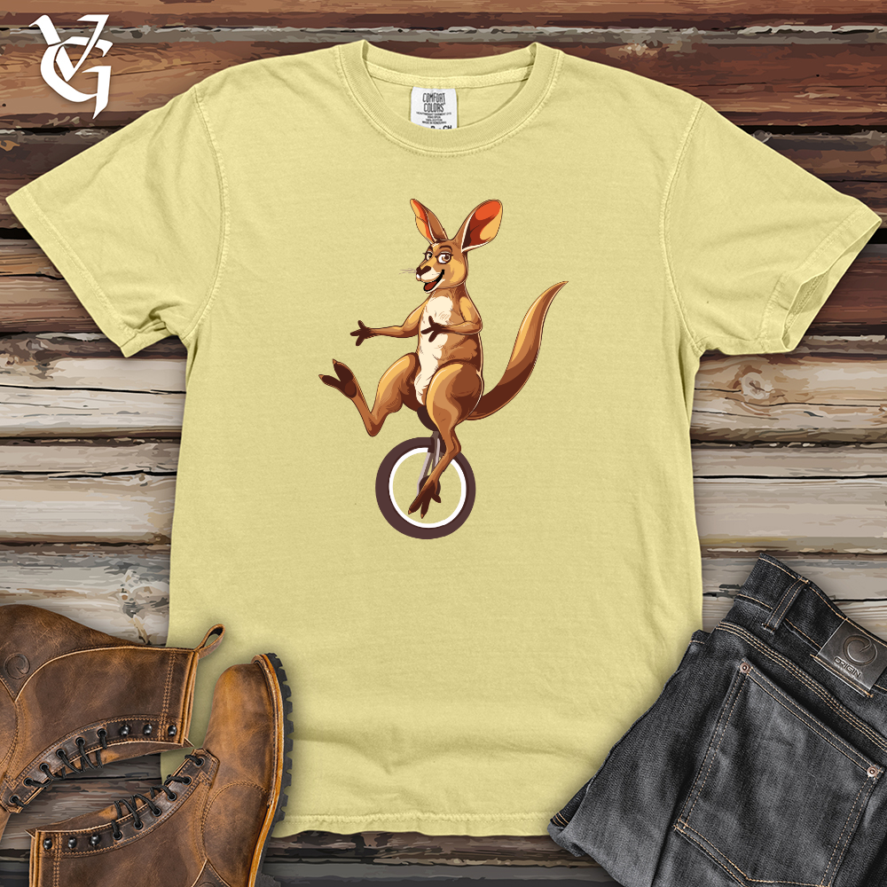 Viking Goods Kangaroo Unicycle Joy Heavy Cotton Comfort Colors Tee Banana / L
