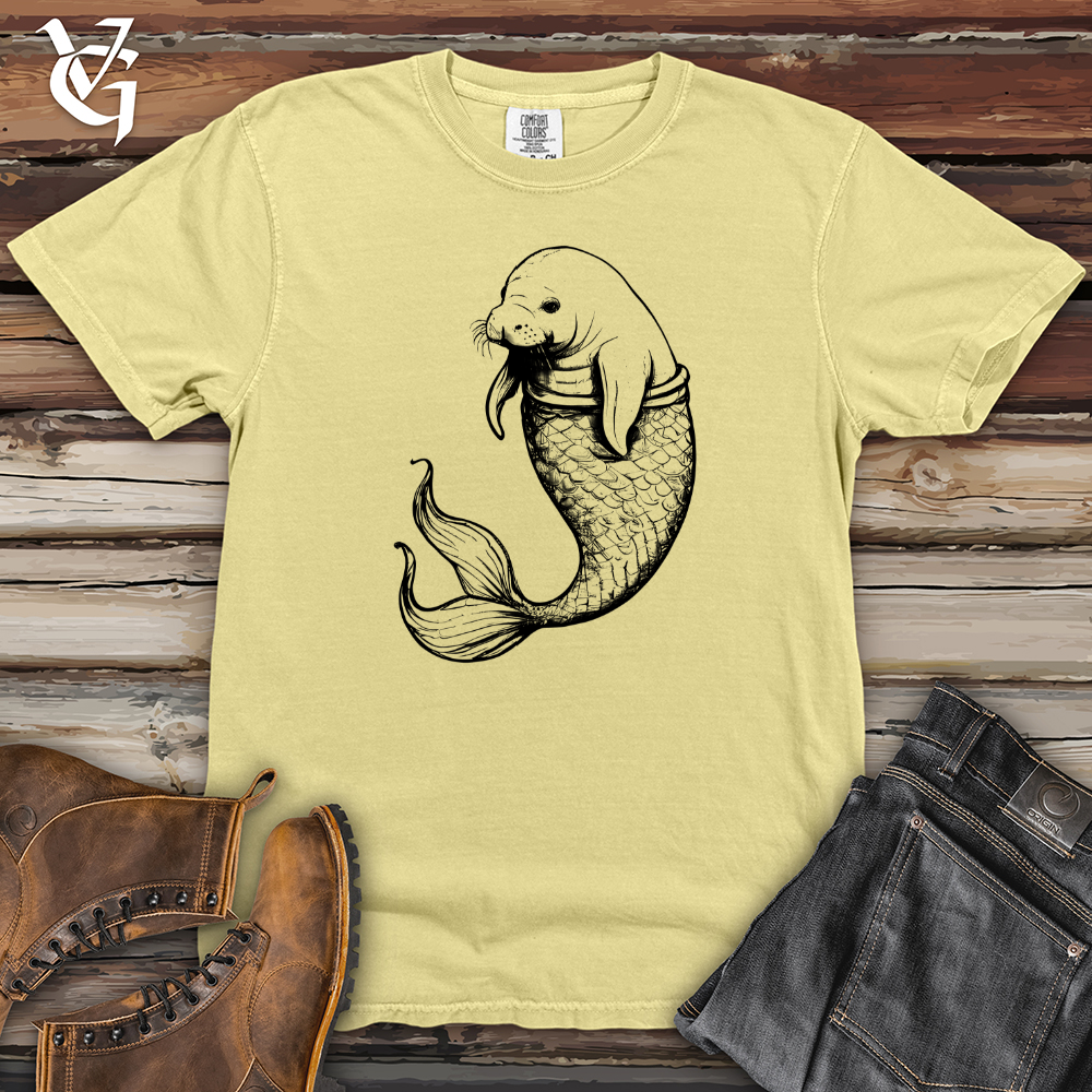 Viking Goods Manatee Mermaid Heavy Cotton Comfort Colors Tee Banana / L