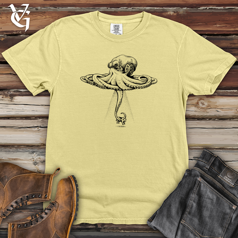 Viking Goods Octopus UFO Heavy Cotton Comfort Colors Tee Banana / L