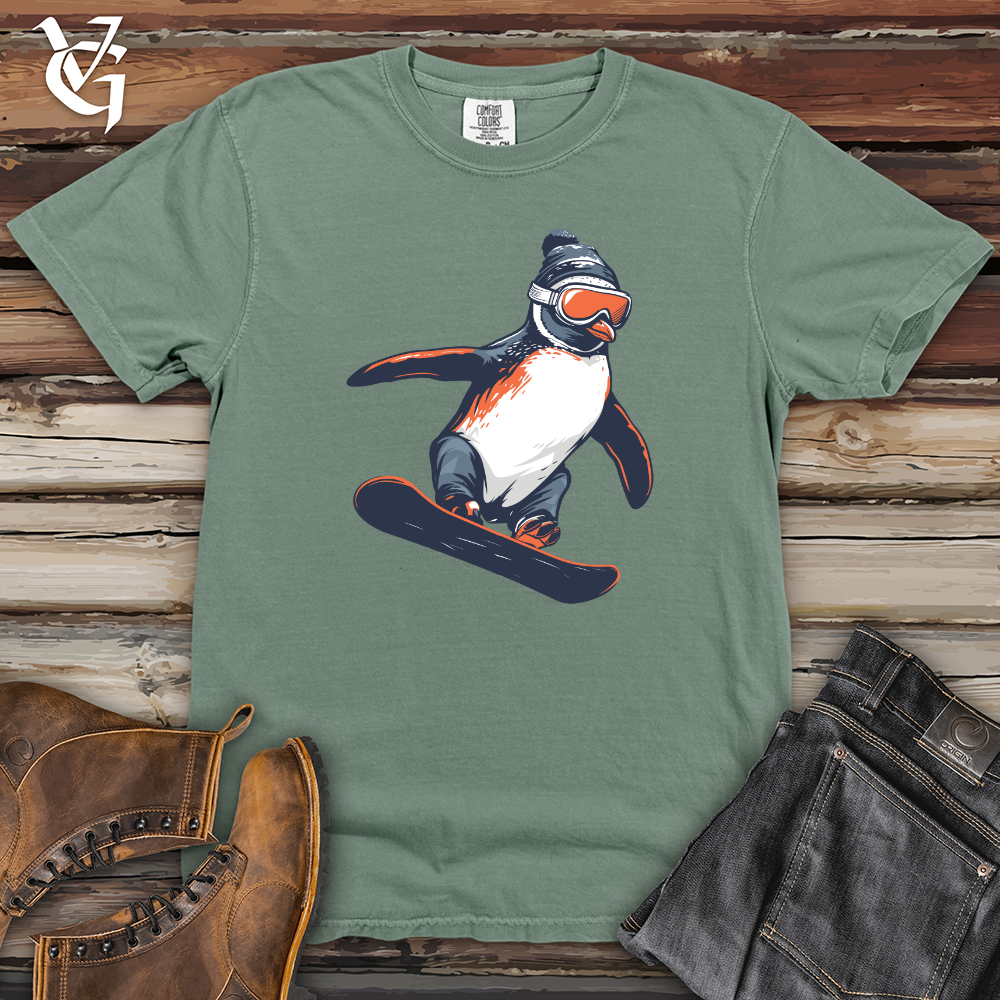 Viking Goods Penguin Snowboard Thrill Heavy Cotton Comfort Colors Tee Bay / L