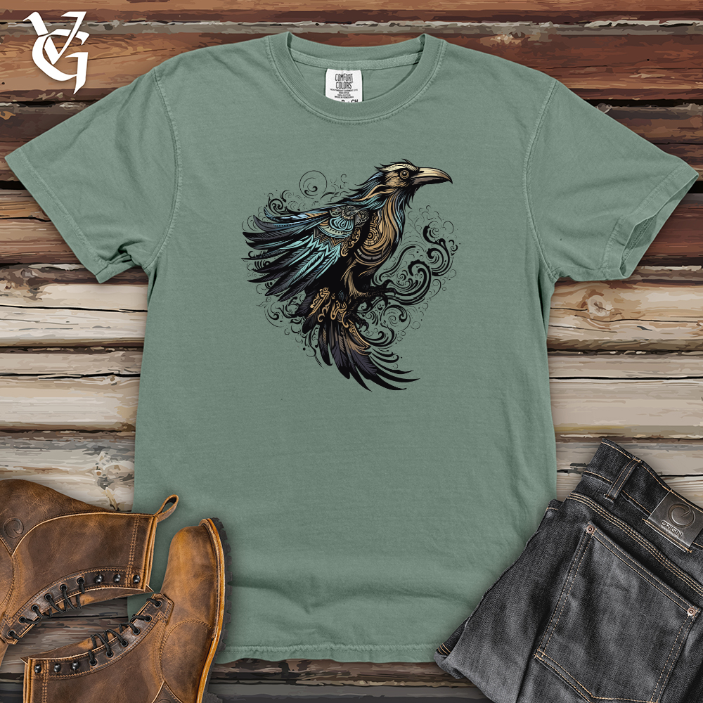 Viking Goods Raven Mystical Flight Heavy Cotton Comfort Colors Tee Bay / L