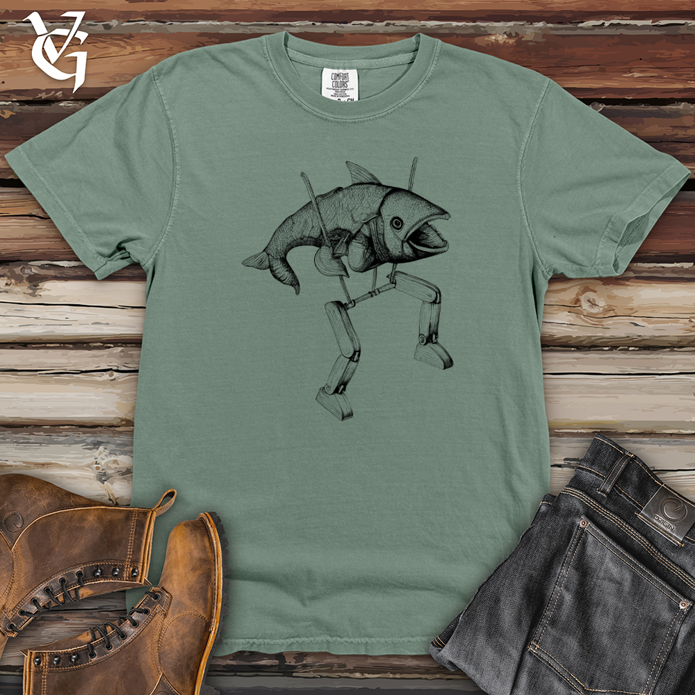 Viking Goods Walking Fish Heavy Cotton Comfort Colors Tee Bay / L