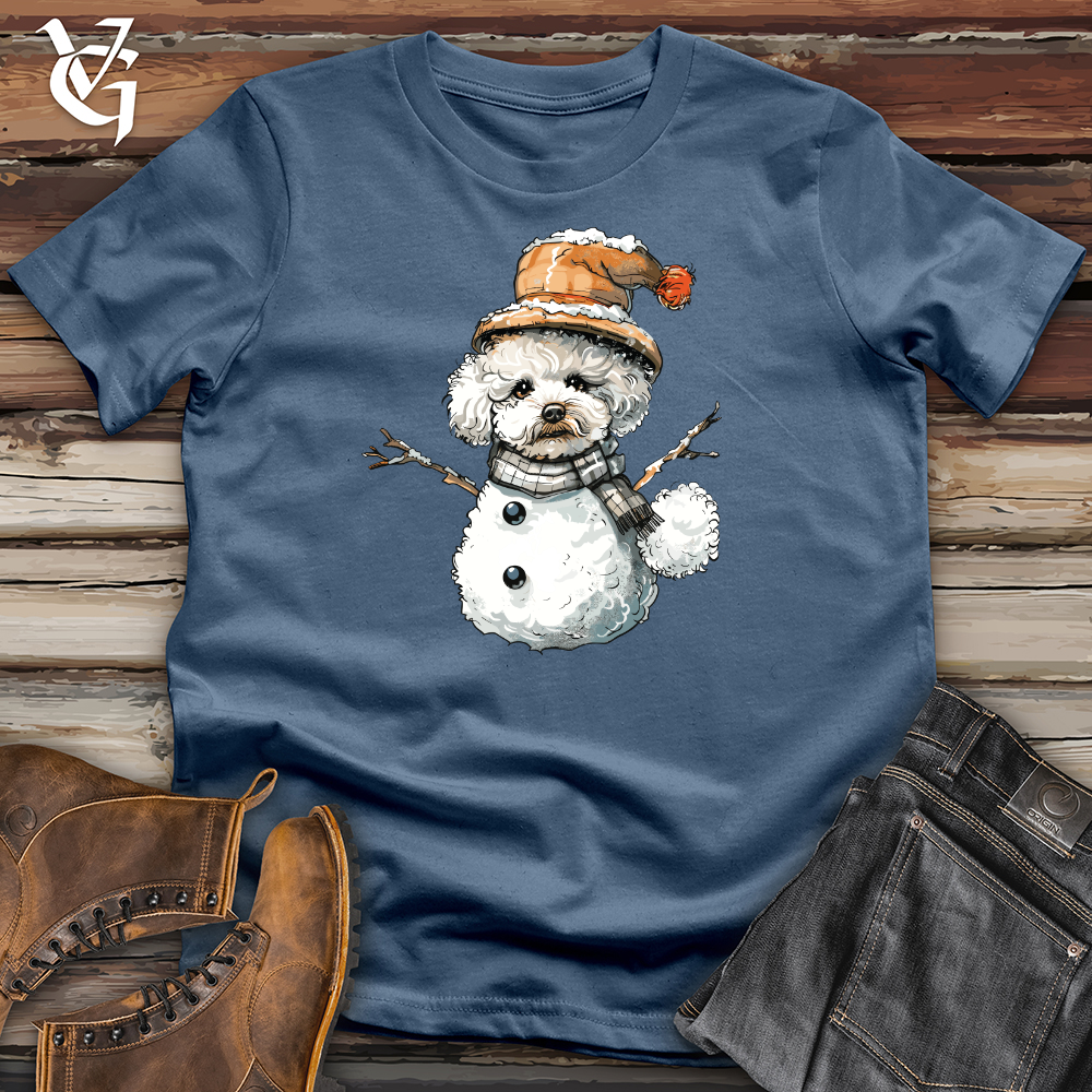 Viking Goods Bichon Snowman Frolic Cotton Tee