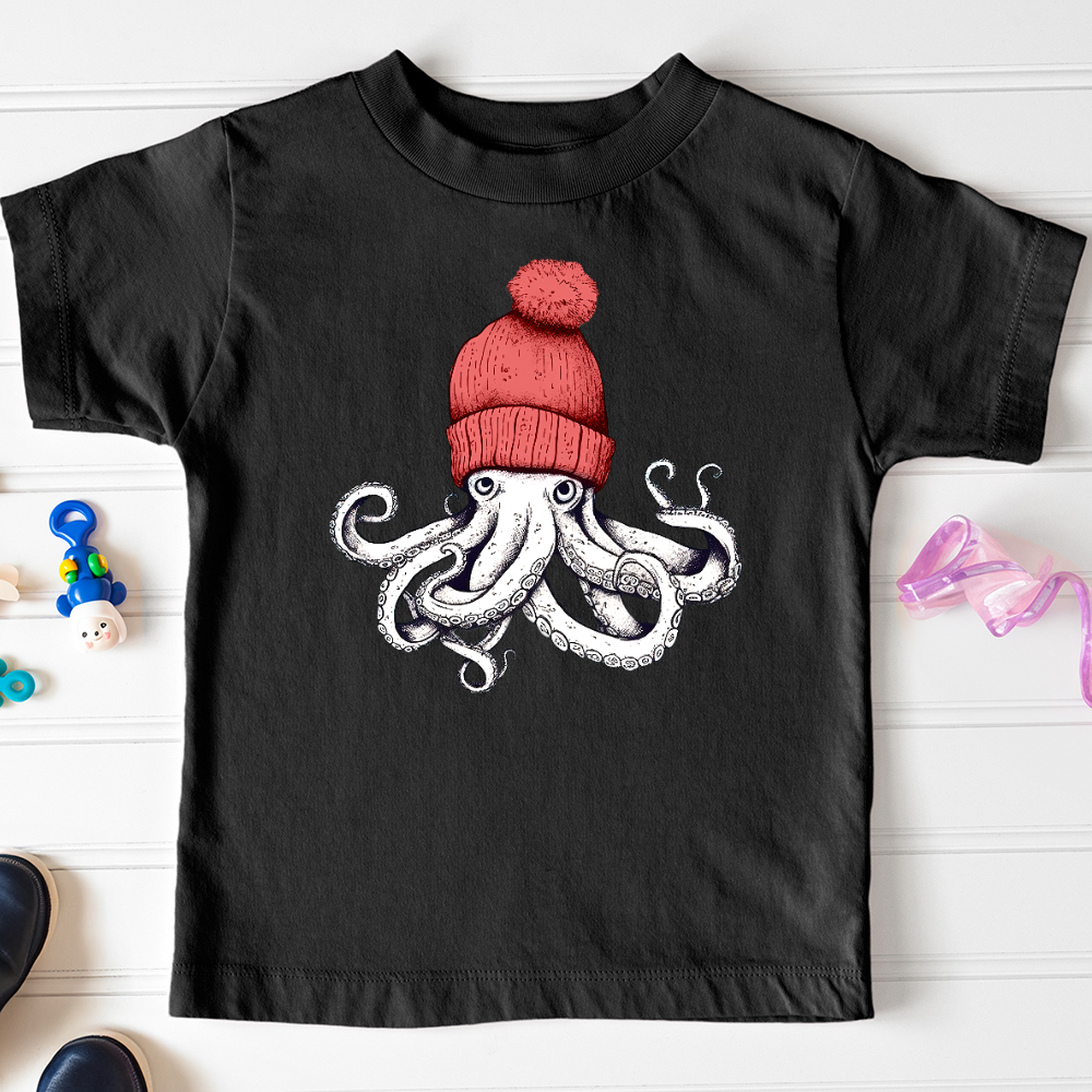 Viking Goods Octopus Chillin Toddler Tee Black / 2T