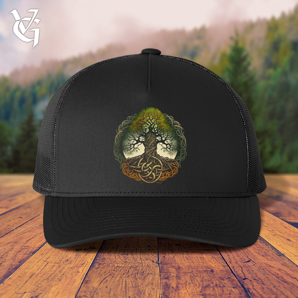 Viking Goods Celtic Life of Tree Trucker Cap Black