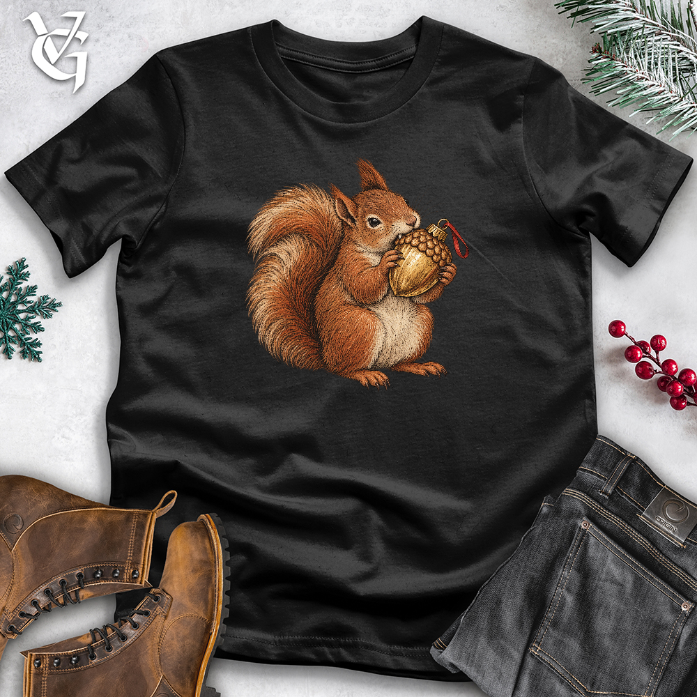 Viking Goods Acorn Ornament Squirrel Softstyle Tee Black / L