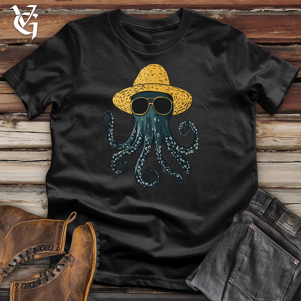 Viking Goods Beach Babe Octopus Softstyle Tee Black / L
