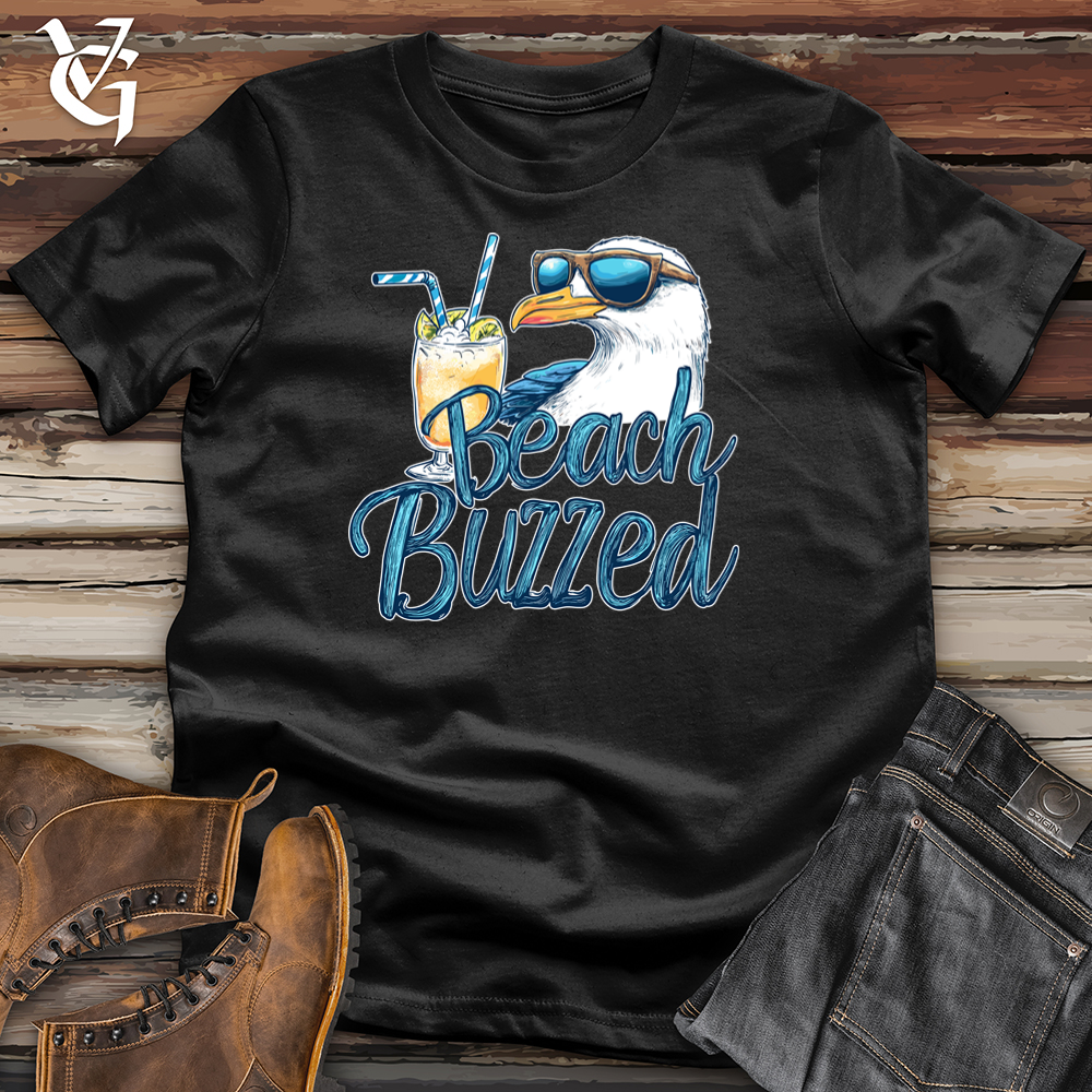 Viking Goods Beach Buzzed Gull Softstyle Tee Black / L