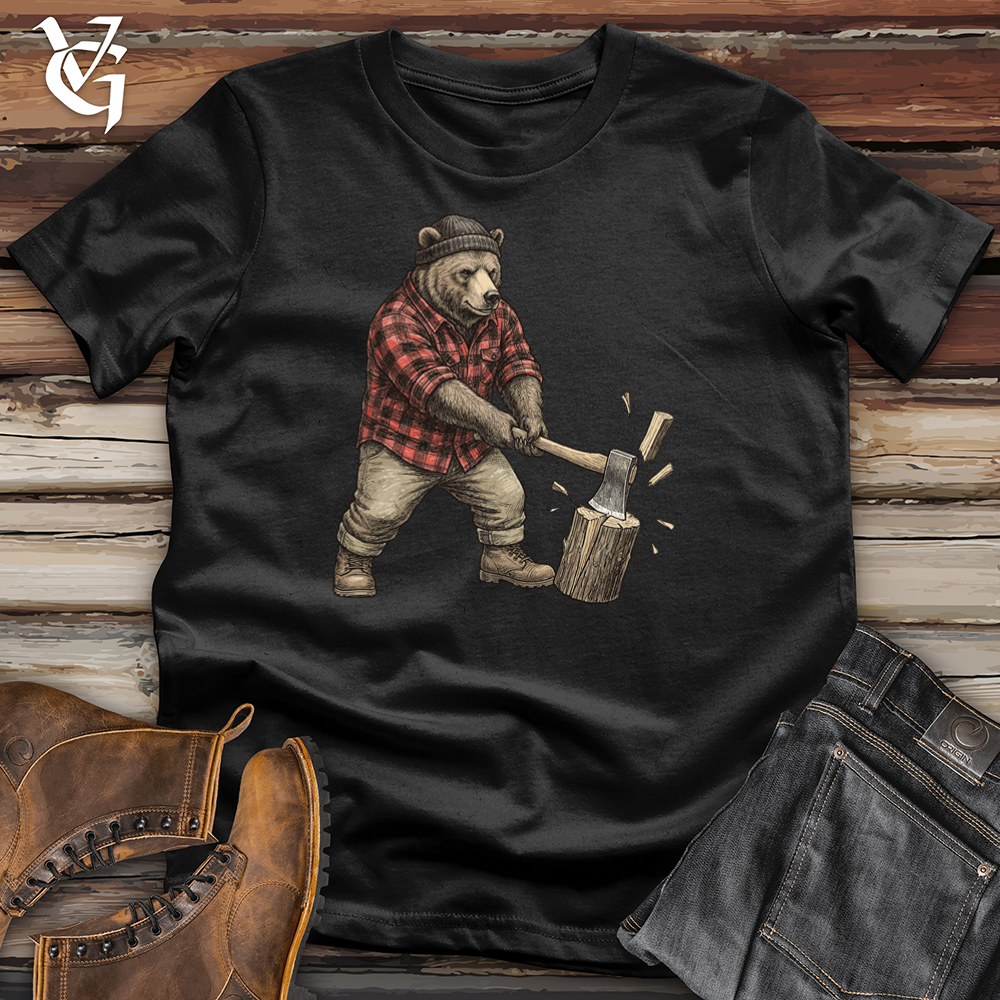 Viking Goods Bear Lumberjack Tee Black / L