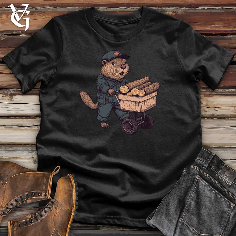 Viking Goods Beaver Wood Delivery Softstyle Tee Black / L