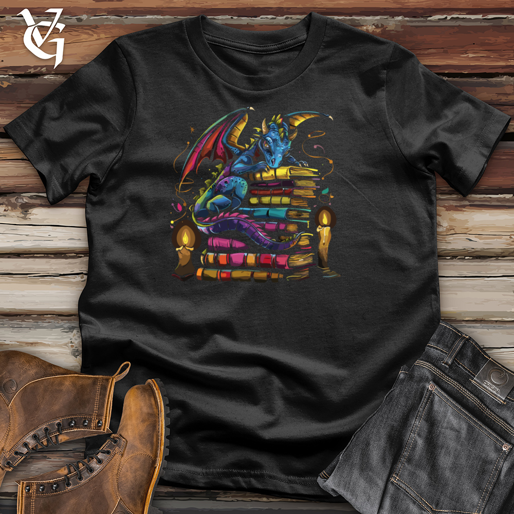 Viking Goods Bibliophile Dragon Enchantment Cotton Tee Black / L