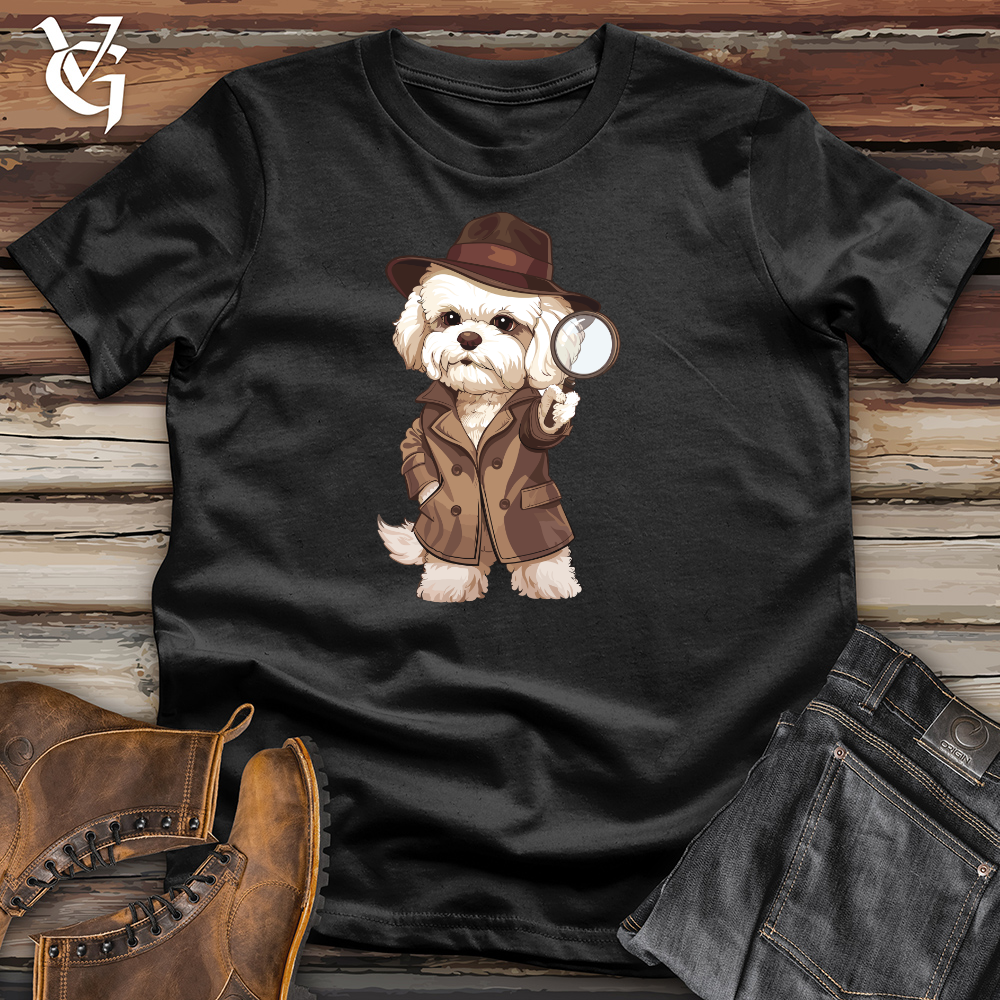 Viking Goods Bichon Detective Quest Cotton Tee Black / L