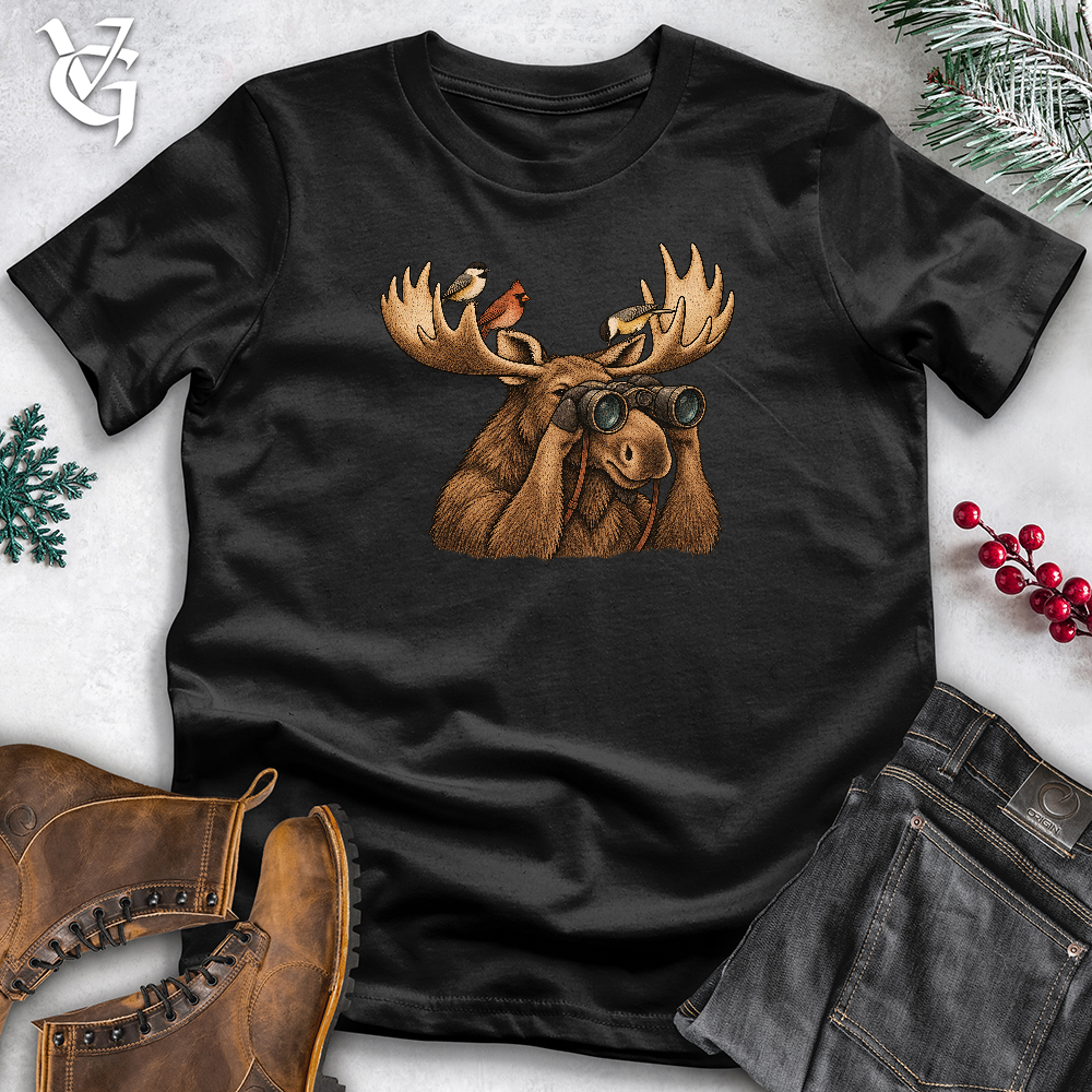 Viking Goods Bird Watching Moose Softstyle Tee Black / L