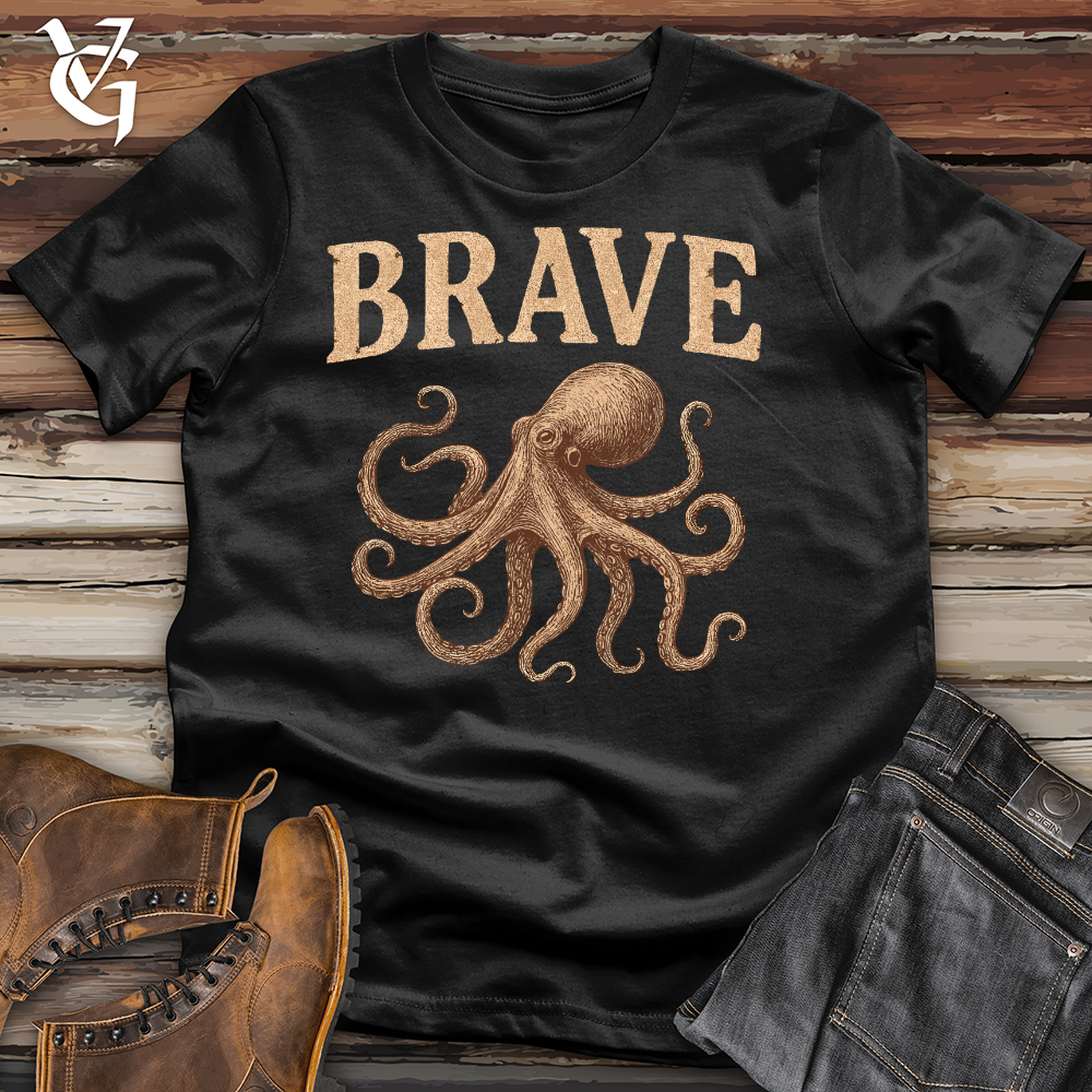 Viking Goods Brave Octopus Softstyle Tee Black / L