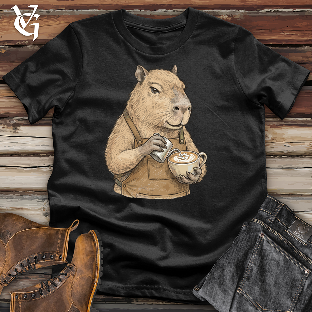 Viking Goods Capybara Barista Tee Black / L