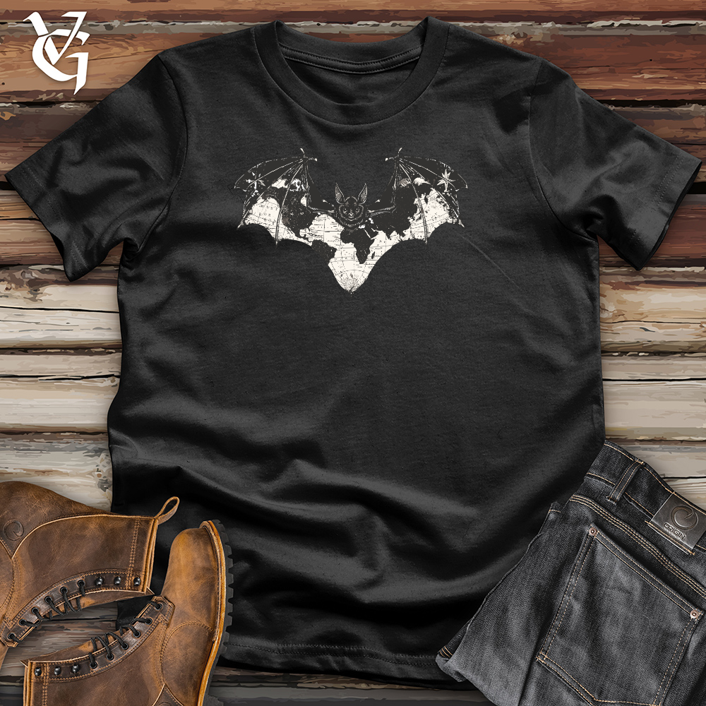 Viking Goods Cartographic Bat Explorer Cotton Tee Black / L